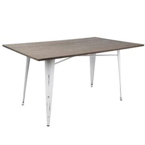 Lumisource Oregon 59-in x 36-in x 30.5-in Wood Espresso Dining Table