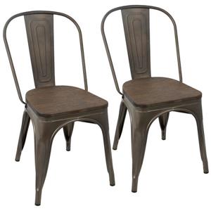 Chaises de cuisine, 17,25" x 32.25", expresso, ensemble de 2