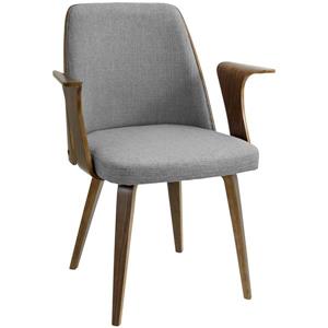 Lumisource Verdana 23-in x 26-in x 32.25-in Gray Polyester Dining Chair