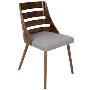 Lumisource Trevi 20.25-in x 18.25-in x 31-in Gray Polyester Dining Chair