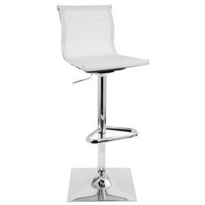 Lumisource Mirage 15.5-in x 17-in x 25-in Metal White Barstool