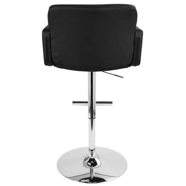 Lumisource Stout Bar Stool Faux Black Leather 23 In X 24 Lumisource Stout Bar Stool Faux Black Leather 23 In X 24