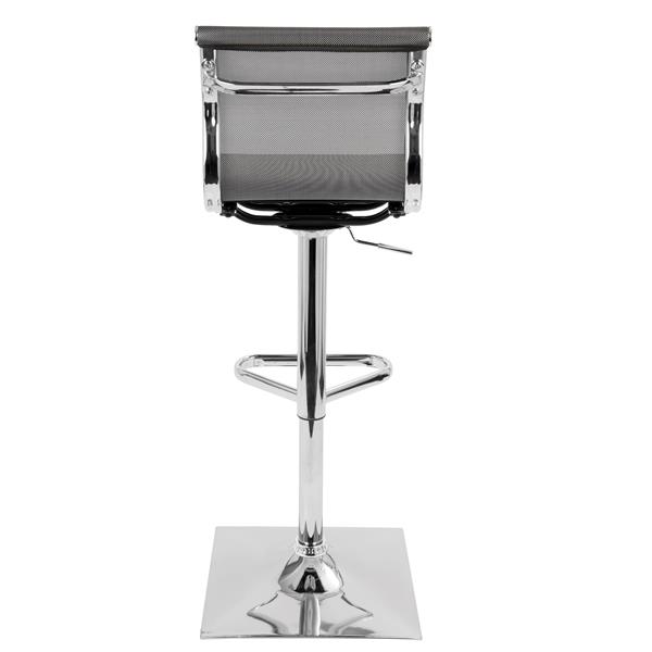 mirage metal swivel silver bar stool