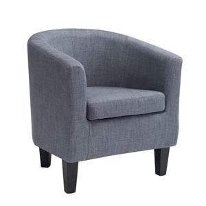 CorLiving Blue and Grey Fabric Tub Chair