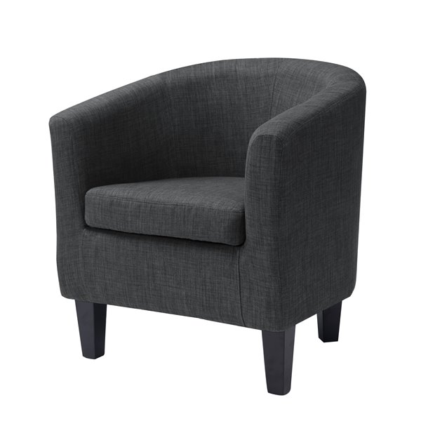 CorLiving Dark Grey Fabric Tub Chair