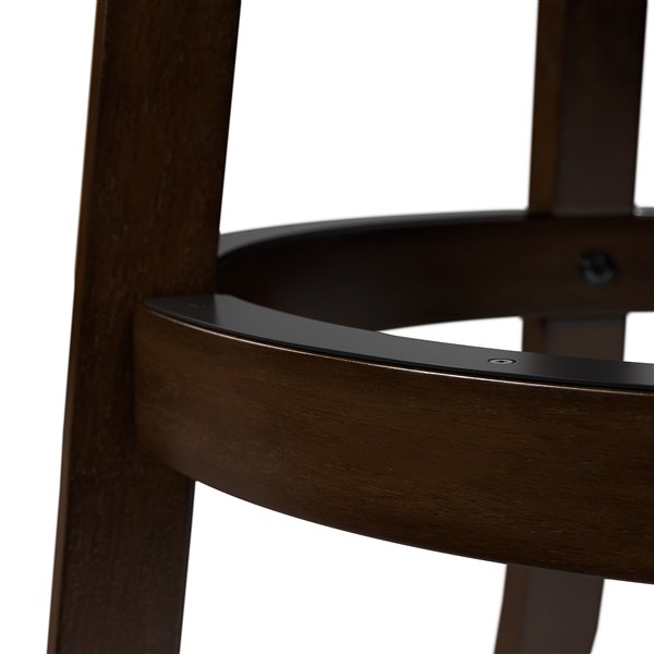 CorLiving Woodgrove Cream Leatherette Seat Swivel Bar Stool (Set of 2)