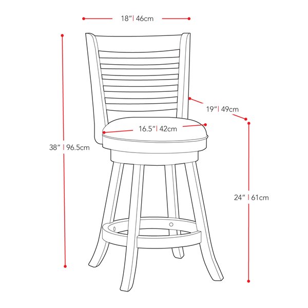 CorLiving Woodgrove Cream Leatherette Counter Stool (Set of 2)