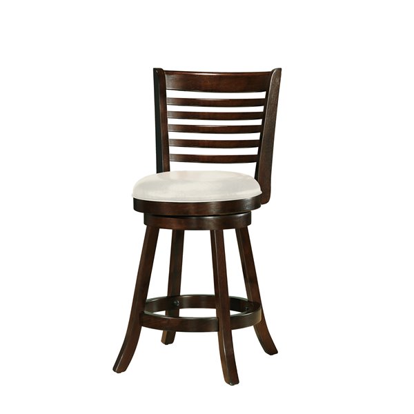 CorLiving Woodgrove Cream Leatherette Counter Stool (Set of 2)