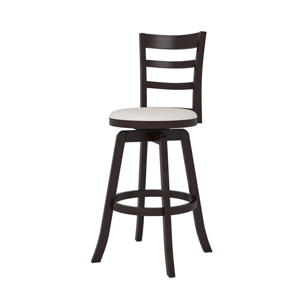 CorLiving Bar Height Barstool - White Leatherette Seat