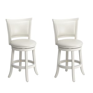 Tabourets à hauteur de comptoir CorLiving, blanc, 2 mcx