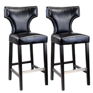 Tabourets de bar CorLiving, noir, 2 mcx