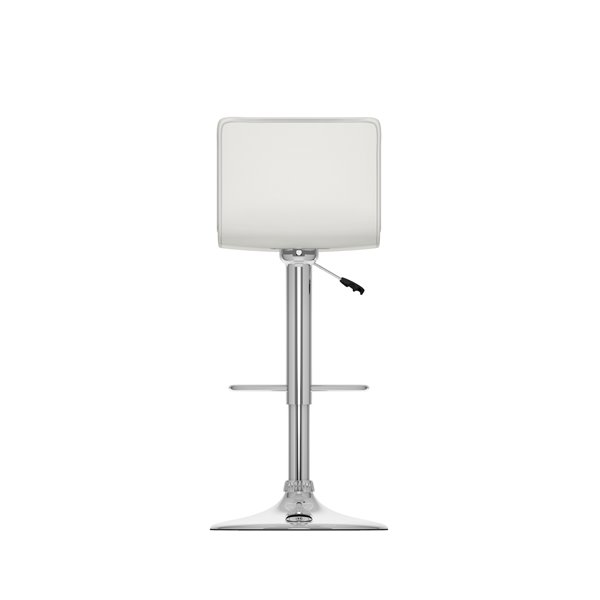 CorLiving White Square Tufted Leatherette Adjustable Bar Stool (Set of 2)