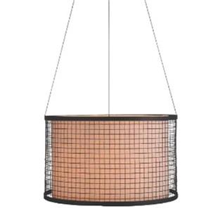 P.W. Design Alina 21-In x 60-In Bronze Drum Lampshade Pendant Light