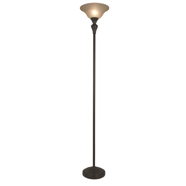P W Design Orleans Torchiere 71 25 In, Mainstays Table And Floor Lamp Set Black Matte Finish
