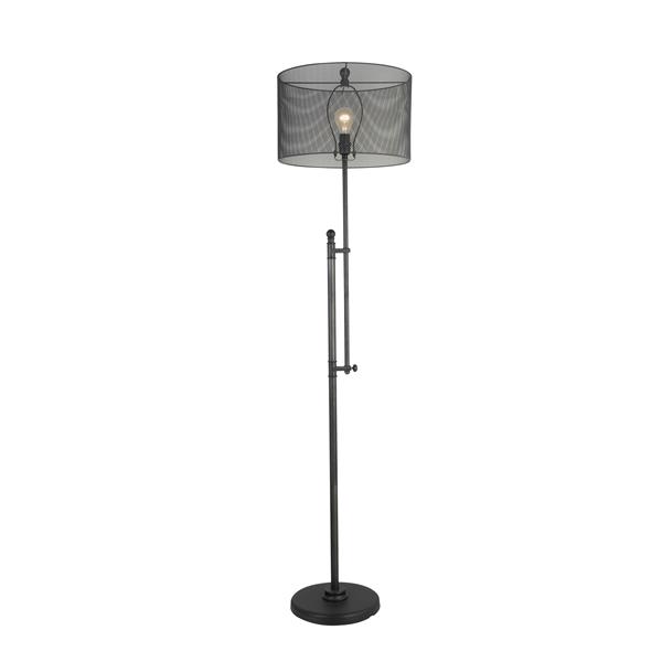 P W Design Vogue 66 In Black Floor, Vogue Table Lamp Brushed Nickel Lite Source