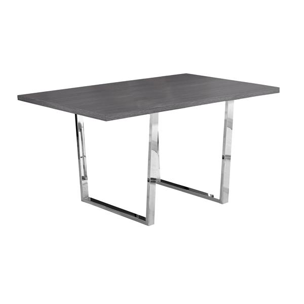 Monarch 59-in x 30.25-in Metal Grey Dining Table