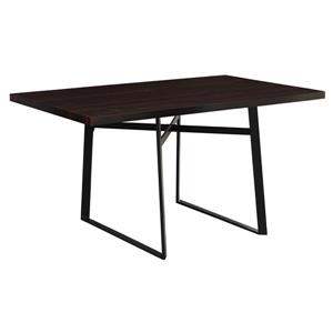 Monarch Specialties Monarch 60-in x 36-in x 30-in Metal Dark Brown Dining Table