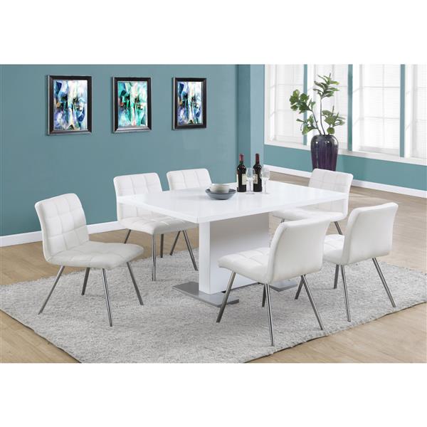 Composite Glossy White Dining Table Rona, Monarch Dining Table White