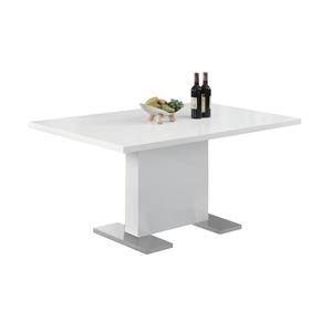 Monarch 59-in x 30-in Composite Glossy White Dining Table