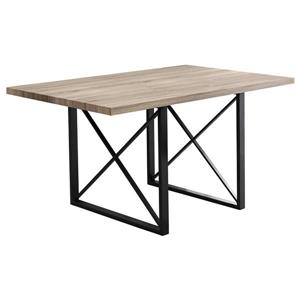 Monarch 60-in x 36-in x 30-in Metal Dark Brown Dining Table