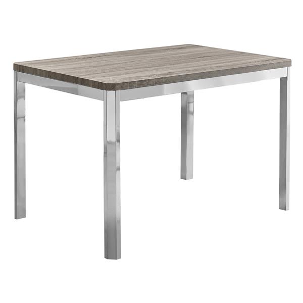 Monarch 31.5-in x 47.5-in Metal Dark Taupe Dining Table