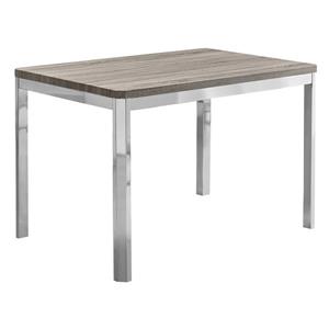 Monarch 31.5-in x 47.5-in Metal Dark Taupe Dining Table
