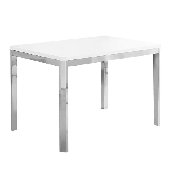 monarch specialties white dining table