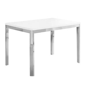 Table de cuisine Monarch, 31,5" x 47,5", métal, white