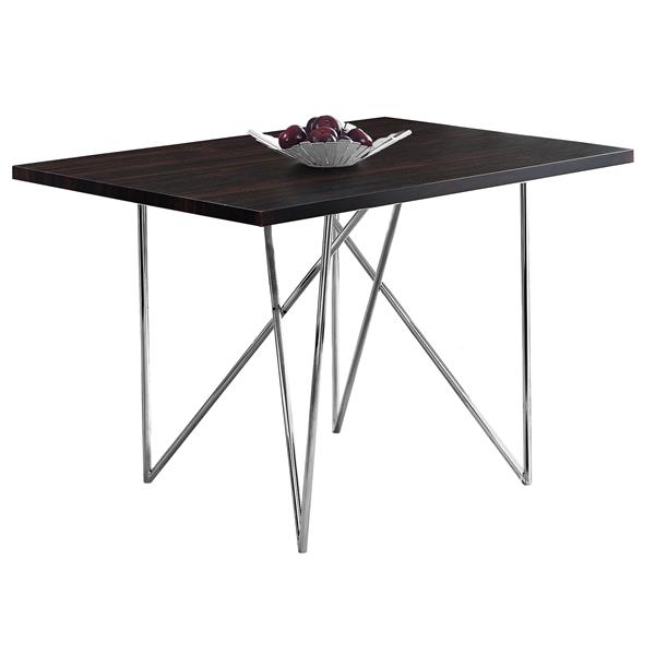 Monarch 47.50-in x 30-in Metal Cappuccino Dining Table