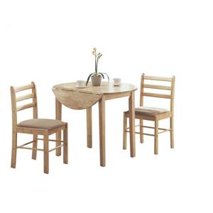 Ens. salle à manger Monarch, bois, beige, 3 morceaux