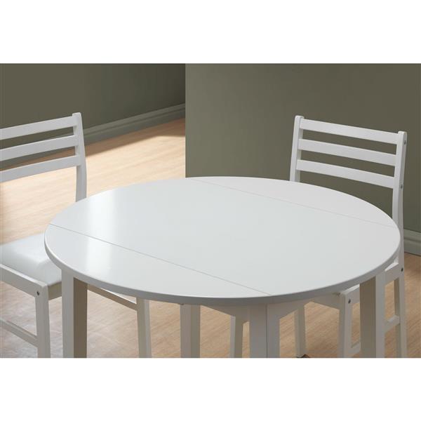 Monarch Specialties White 3 Piece Wood Dining Set Rona Piece Wood Dining Set, 3 Piece Coffee Table Set Under 150