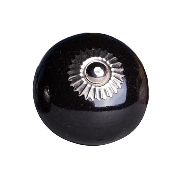 Natural by Lifestyle Brands Handpainted Black Ceramic Knobs (12 Pack)