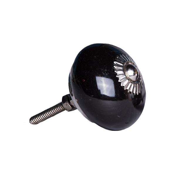 Natural by Lifestyle Brands Handpainted Black Ceramic Knobs (12 Pack)