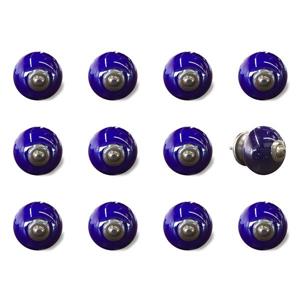 Natural by Lifestyle Brands Handpainted Navy/Copper Ceramic Knobs (12 Pack)