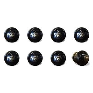 Natural by Lifestyle Brands Handpainted Black Ceramic Knobs (8 Pack)
