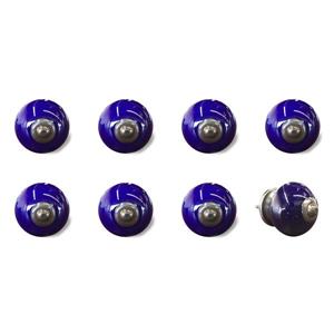Natural by Lifestyle Brands Handpainted Navy/Copper Ceramic Knobs (8 Pack)