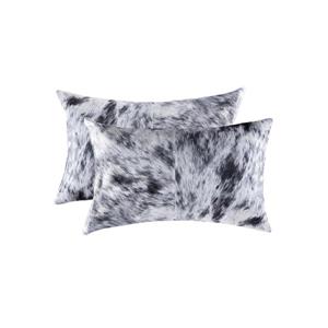 Natural by Lifestyle Brands 12-in x 20-in Black and White Kobe Cowhide Pillow (2 Pack)