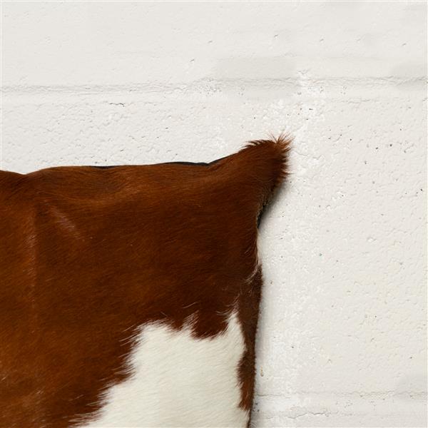 Coussins en peau de vache Kobe,12"x20", brun/blanc, 2 pqt