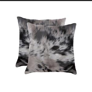 Natural by Lifestyle Brands 18-in Black and White Kobe Cowhide Pillow (2 Pack)