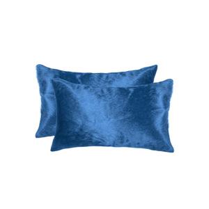 Natural by Lifestyle Brands 12-in x 20-in Sky Blue Torino Cowhide Pillow (2 Pack)