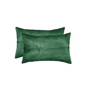 Natural by Lifestyle Brands 12-in x 20-in Green Torino Cowhide Pillow (2 Pack)