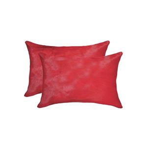 Natural by Lifestyle Brands Torino 12-in x 20-in Firecracker Cowhide Pillow (2 Pack)
