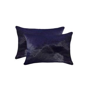 Coussins en peau de vache Torino, 12"x20", violet, 2 pqt