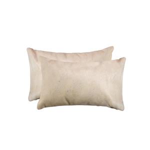 Natural by Lifestyle Brands 12-in x 20-in Tan Torino Cowhide Pillow (2 Pack)