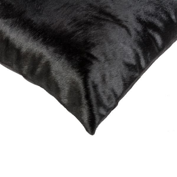 Natural by Lifestyle Brands 18-in Black Torino Cowhide Pillow (2 Pack)