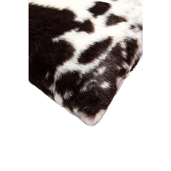 Coussin en fausse fourrure Belton, 18 pox18 po, brun, 2 pqt