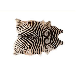 Tapis Togo en peau de vachette, 6 pix 7 pi, zebre africain