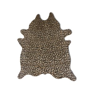 Natural by Lifestyle Brands 6' x 7' Leopard Togo Cowhide Rug