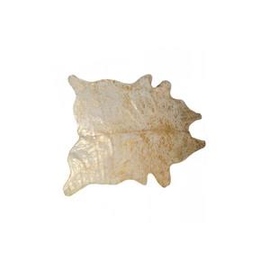 Tapis Ecosse en peau de vachette, 6'x 7', naturel/or