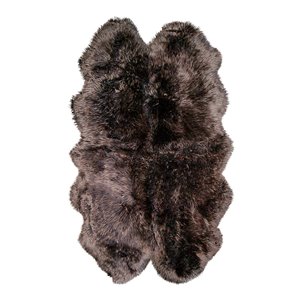 Natural by Lifestyle Brands Natual 4-ft x 6-ft Chocolate New Zealand Quattro Sheepskin Rug